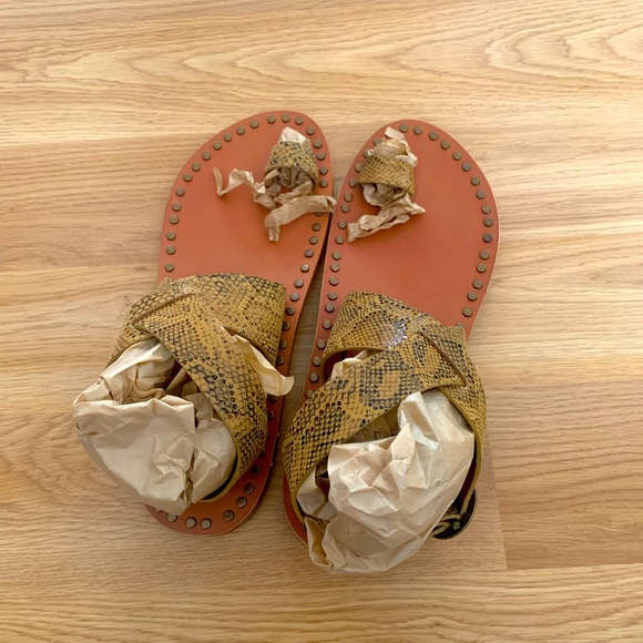 Beek Hawk Sandal in Tan Snake Sz 8 - Picture 6 of 11